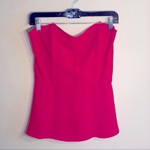 Monteau Strapless Pink Peplum Top